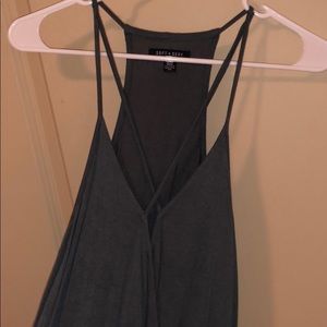 Dark green statement tank top